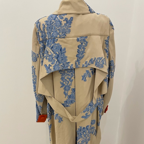 Fendi Fil Coupe Embroidered coat trench sz 48 - Picture 2 of 12